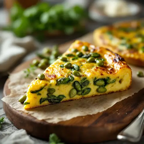 Frittata aux Asperges et Fèves Printanières