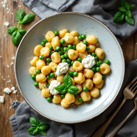 Gnocchi ricotta & petit pois
