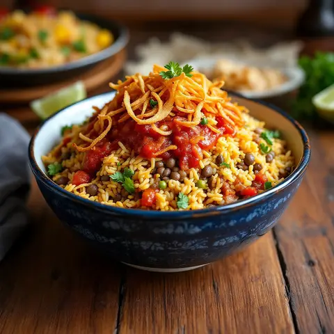 Koshari Égyptien Végétarien