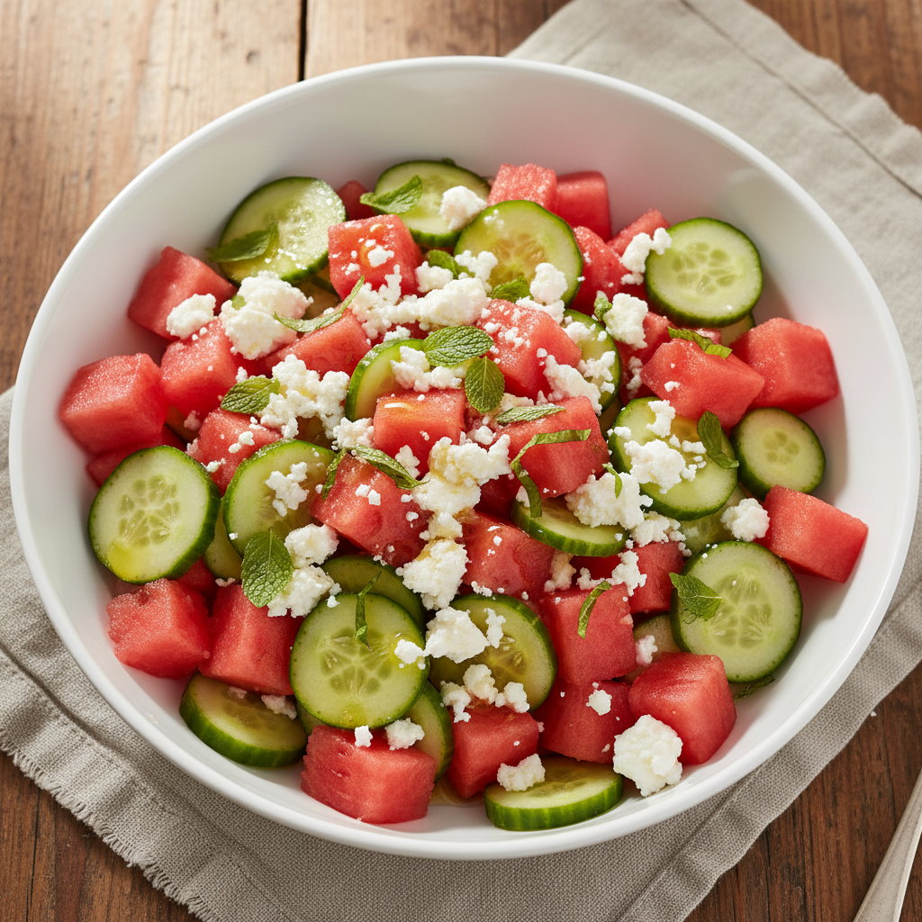 Pastèque & feta menthe fraîche