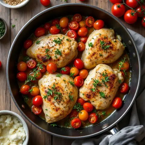 Poulet tomate & aillet