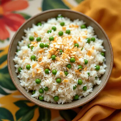 Riz aux Pois et à la Noix de Coco (Arroz con Coco y Gandules)