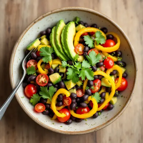 Salade Mexicaine aux Haricots Noirs et Avocat