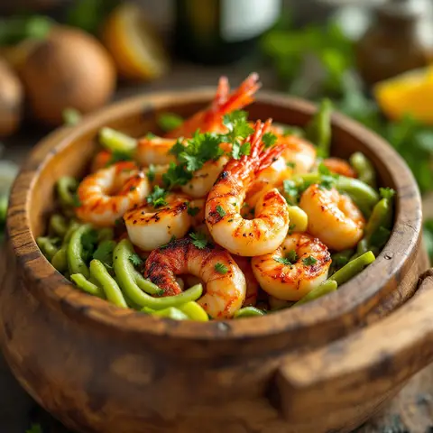 Salade thaï de calamars grillés et mangue verte