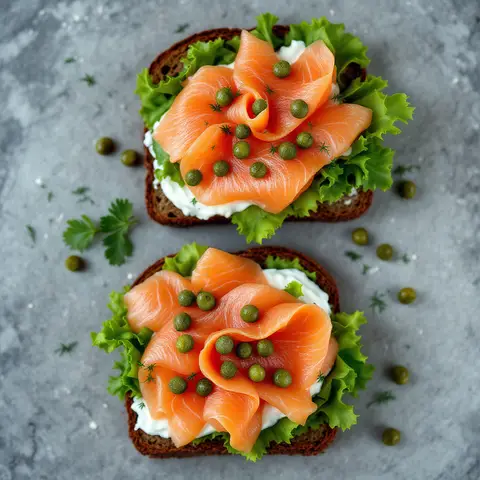 Smørrebrød au Saumon et Aneth