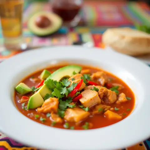 Soupe mexicaine de poulet à la coriandre et avocat