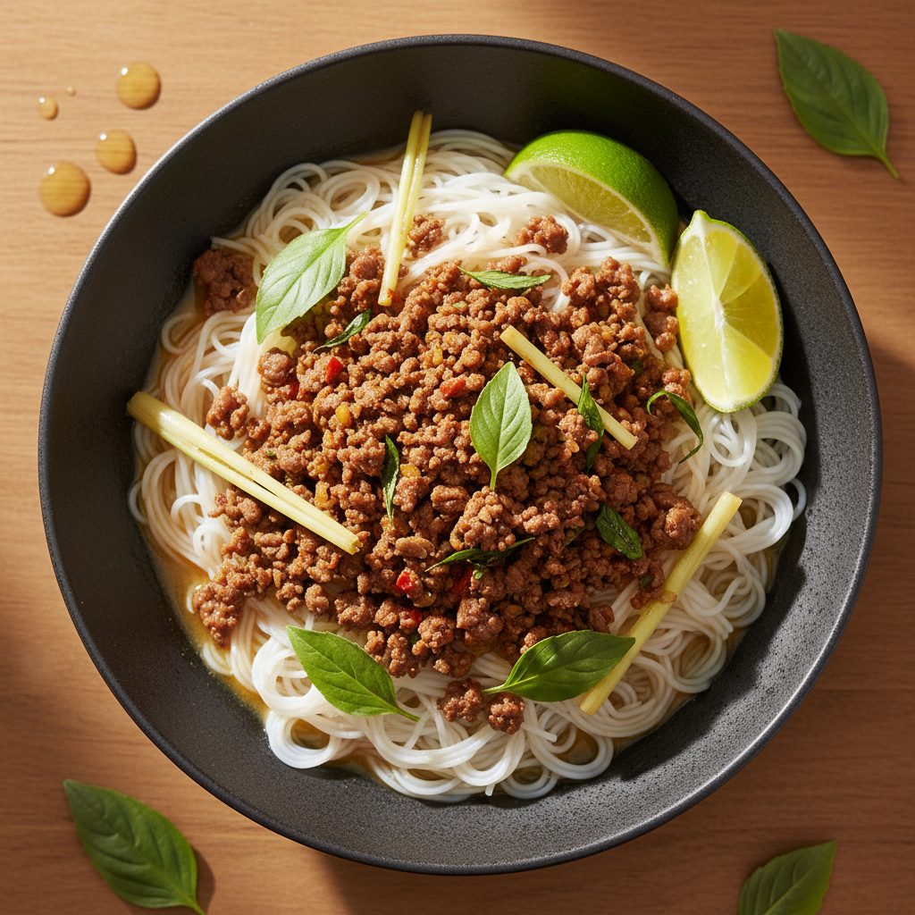 Vermicelles bœuf & citronnelle basilic thaï