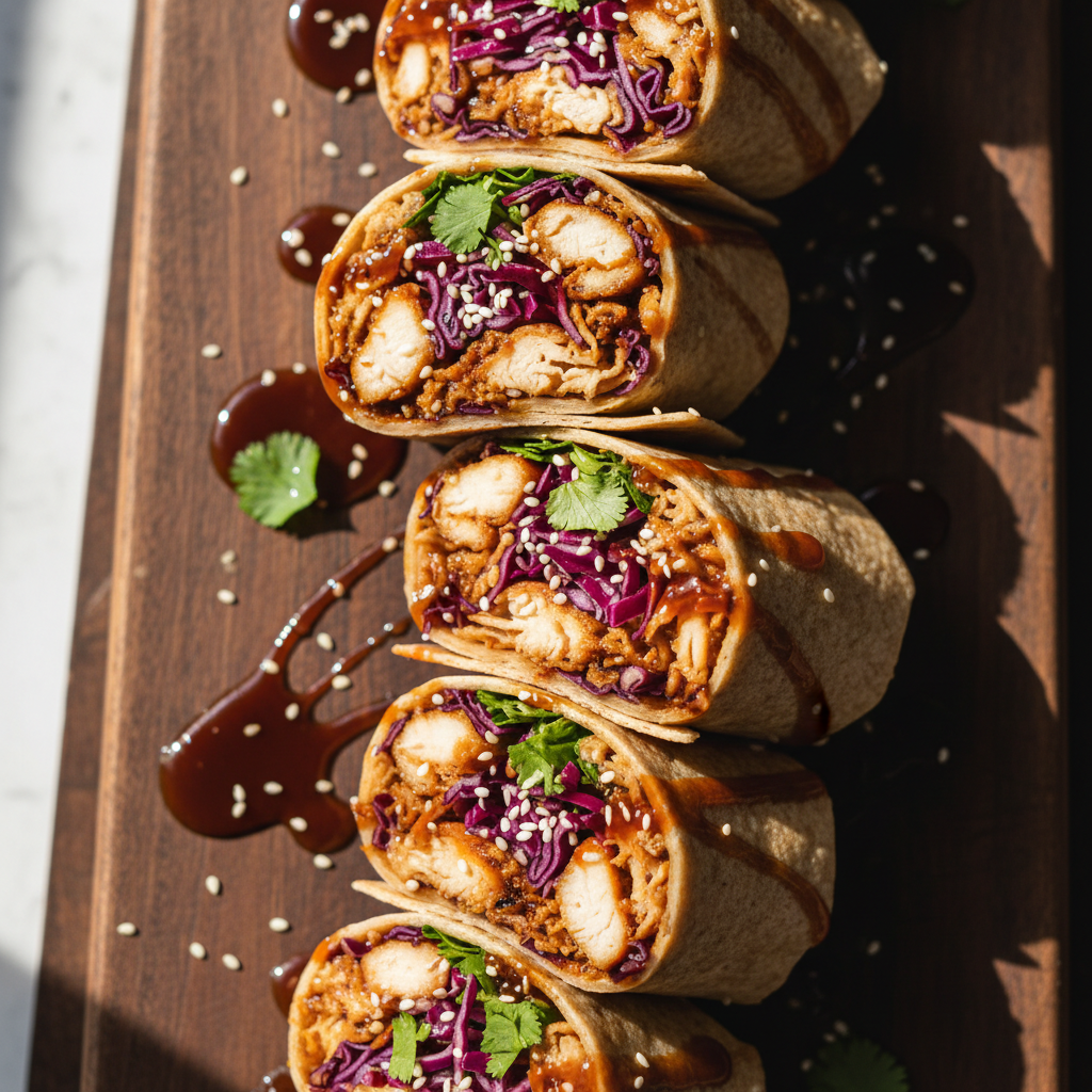 Wrap poulet teriyaki & chou rouge sésame gingembre
